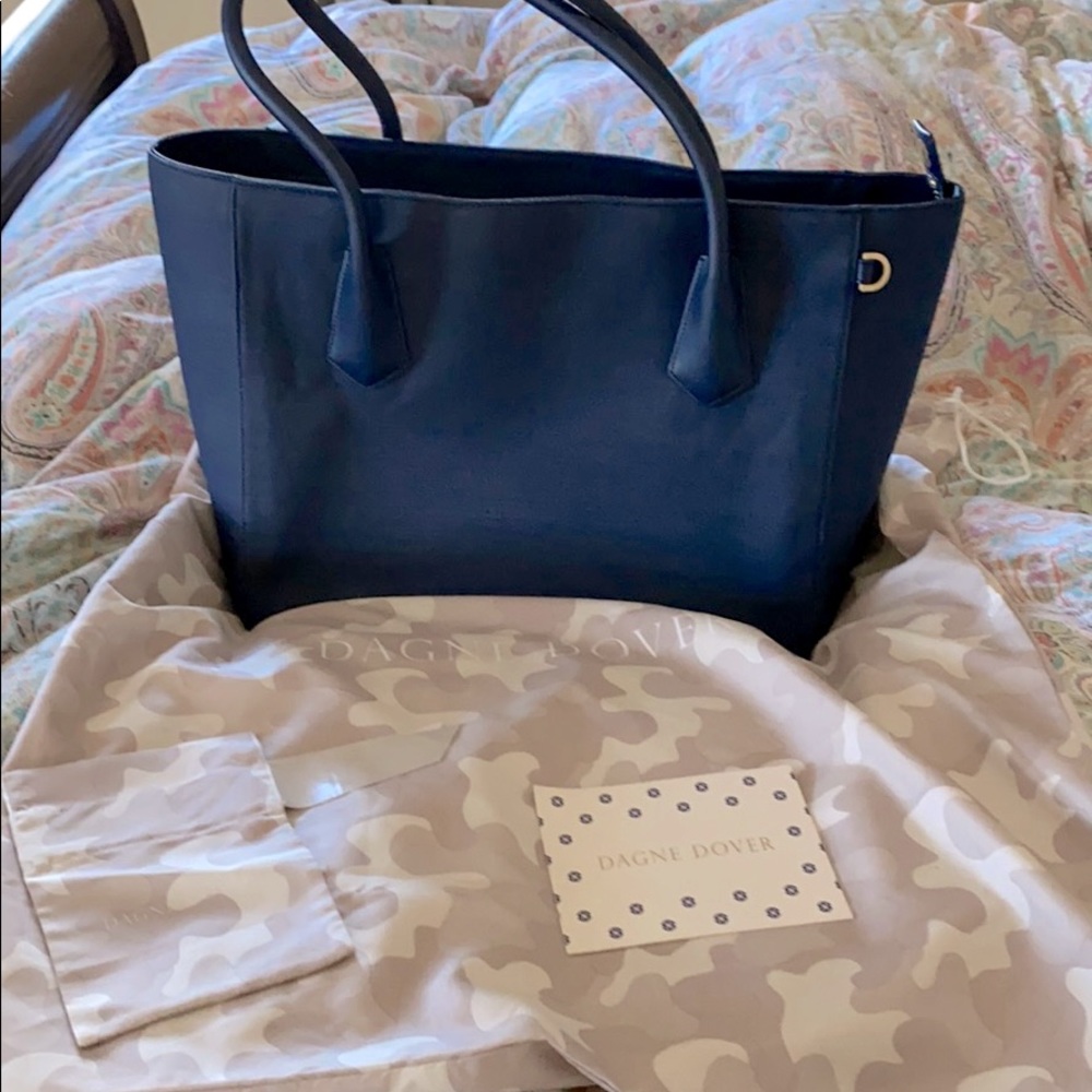Dagne Dover 15 inch midnight blue tote